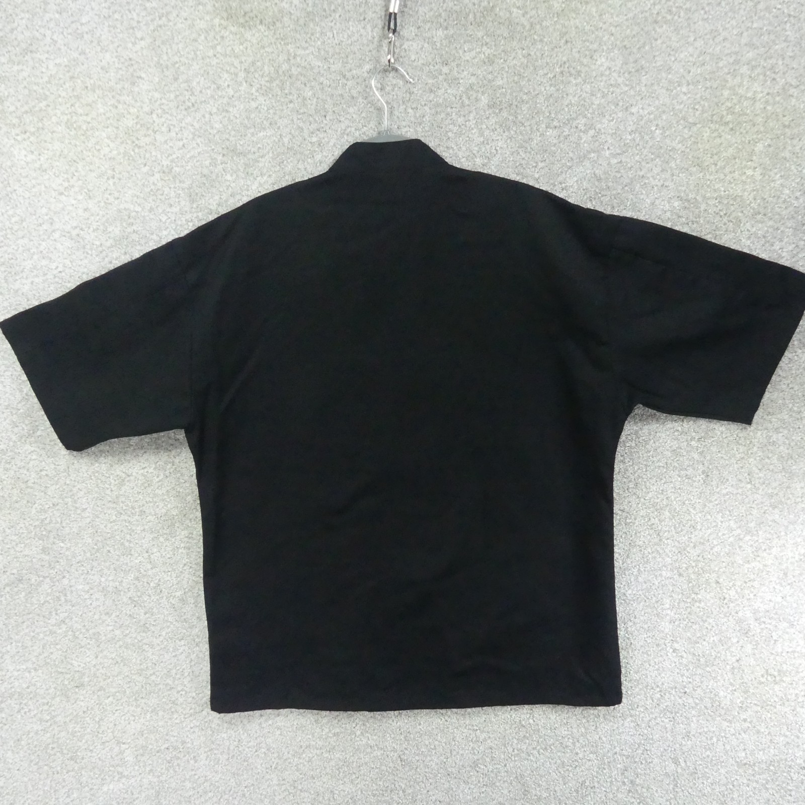 Uncommon Theads Chef Coat Unisex Large Black Short Sleeve 0415