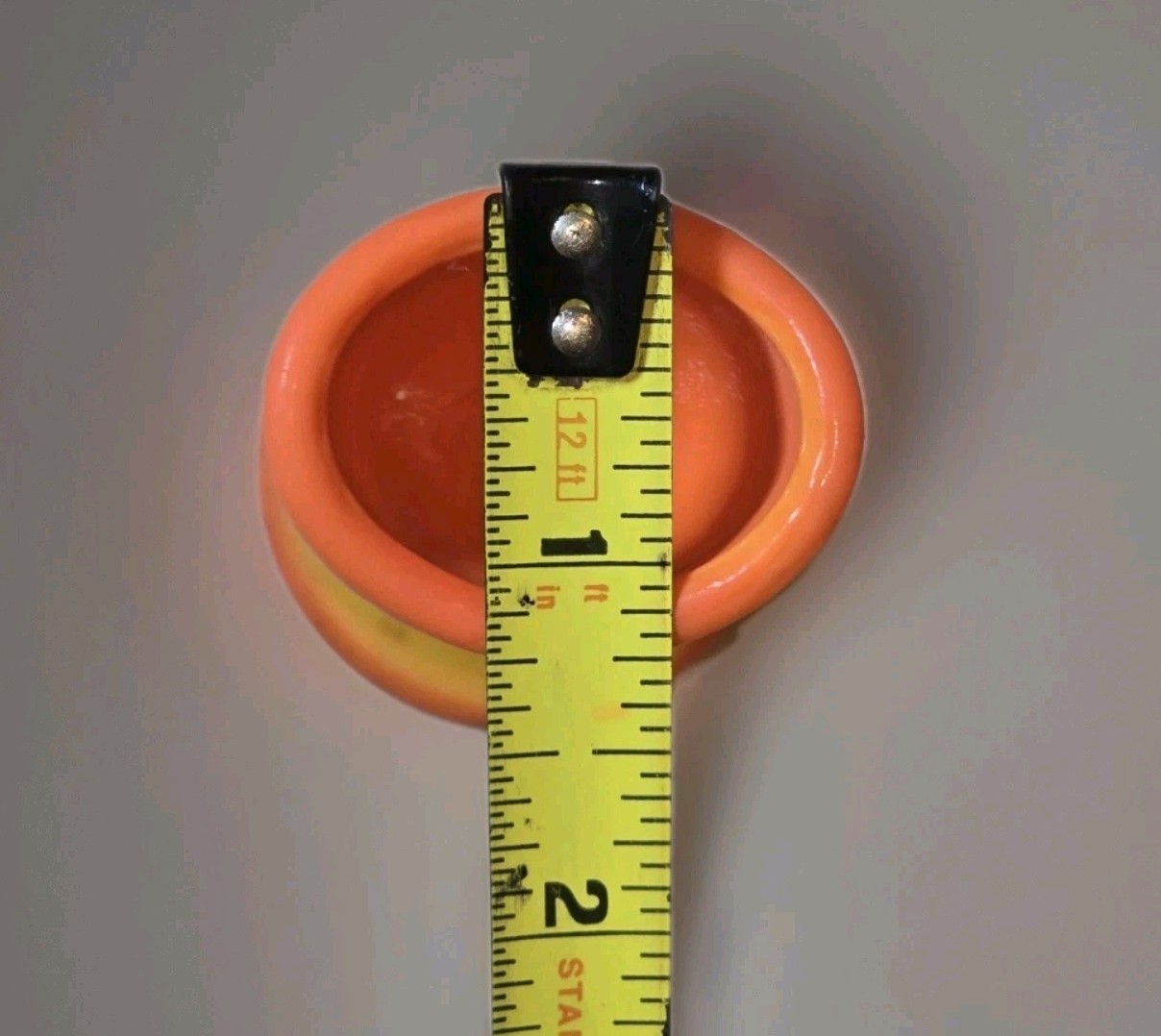 VINTAGE UV REACTIVE SLAG Glass ORANGE SWIRL Ribbed Design Eye Wash Cup by ROSSO