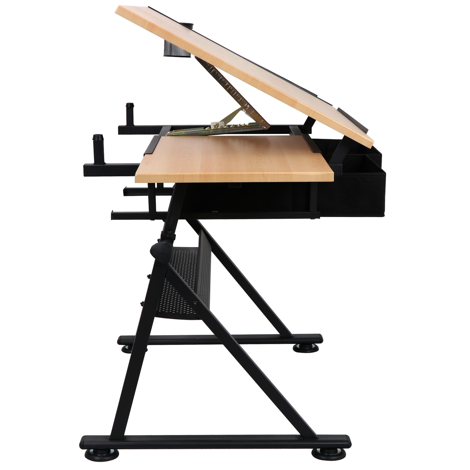 Drafting Table Art Desk Artist Drawing Table Adjustable Tilted Tabletop w/Stool