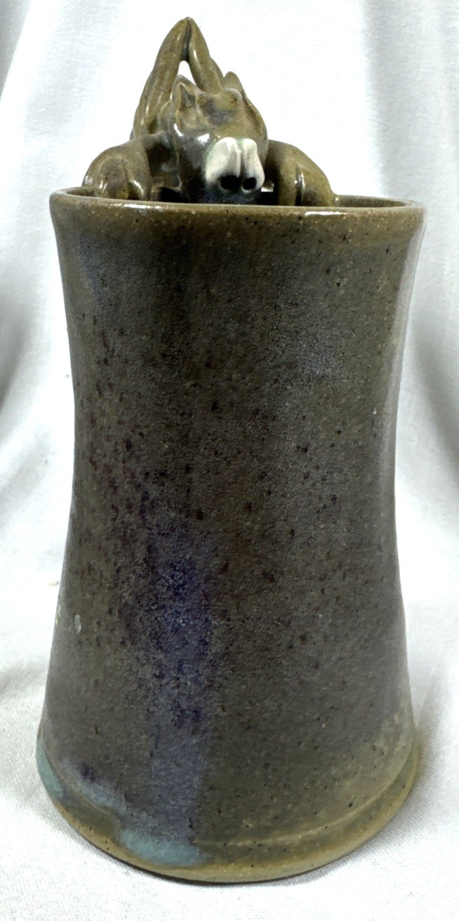 VTG HOGENSON 1996 DRAGON HANDLE MUG RENAISSANCE FESTIVAL HANDCRAFTED POTTERY