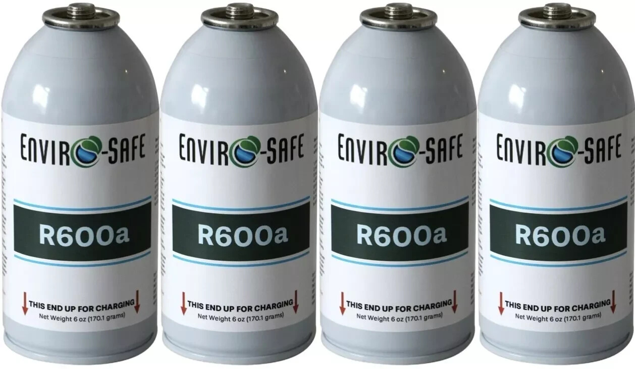 R600a, R600 Refrigerant for AC Charging, Fridges, Freezers, Dehumidifier(4 Pack)