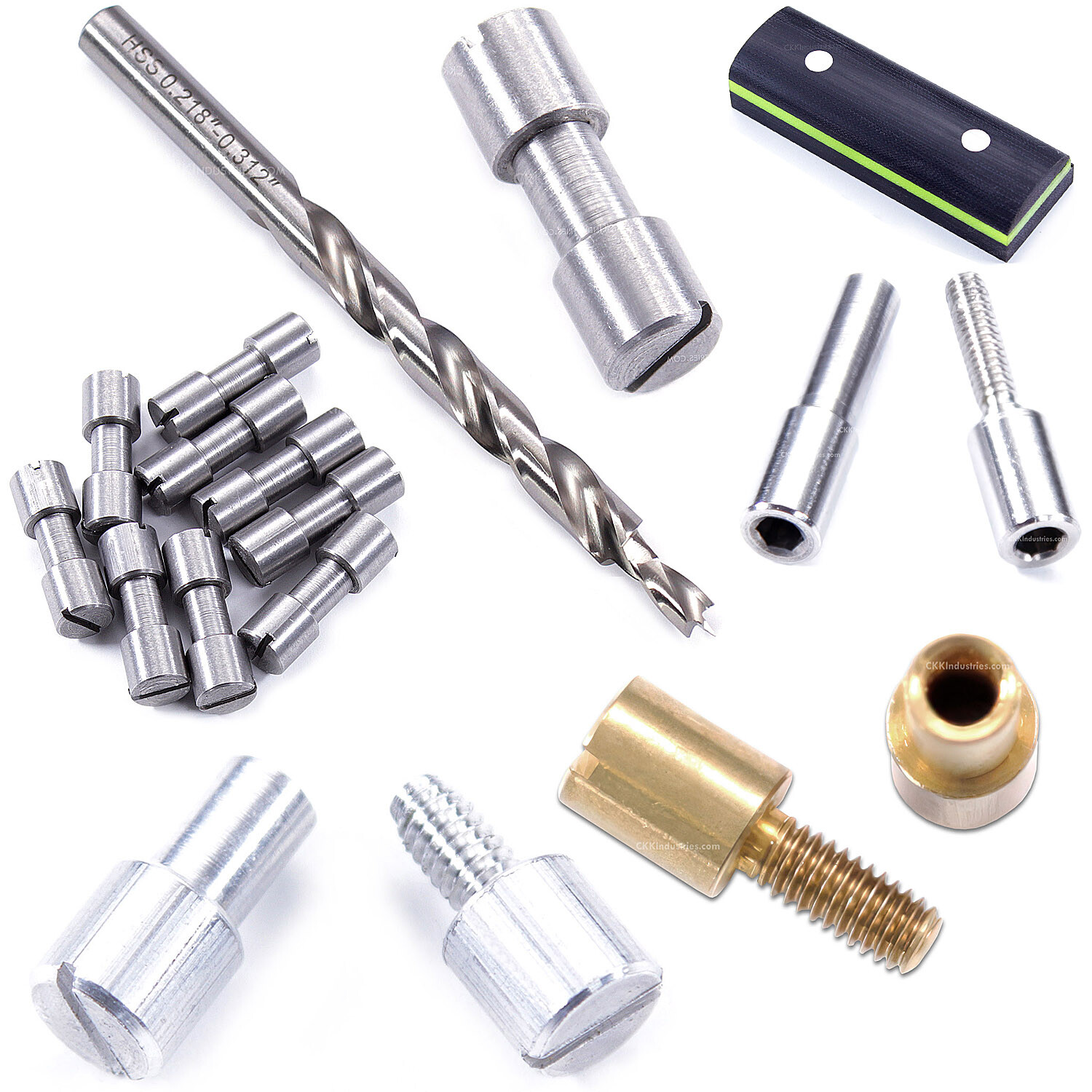 Corby Bolts (10 Pack) - Matching Step Drills Optional - for DIY Knife Handles