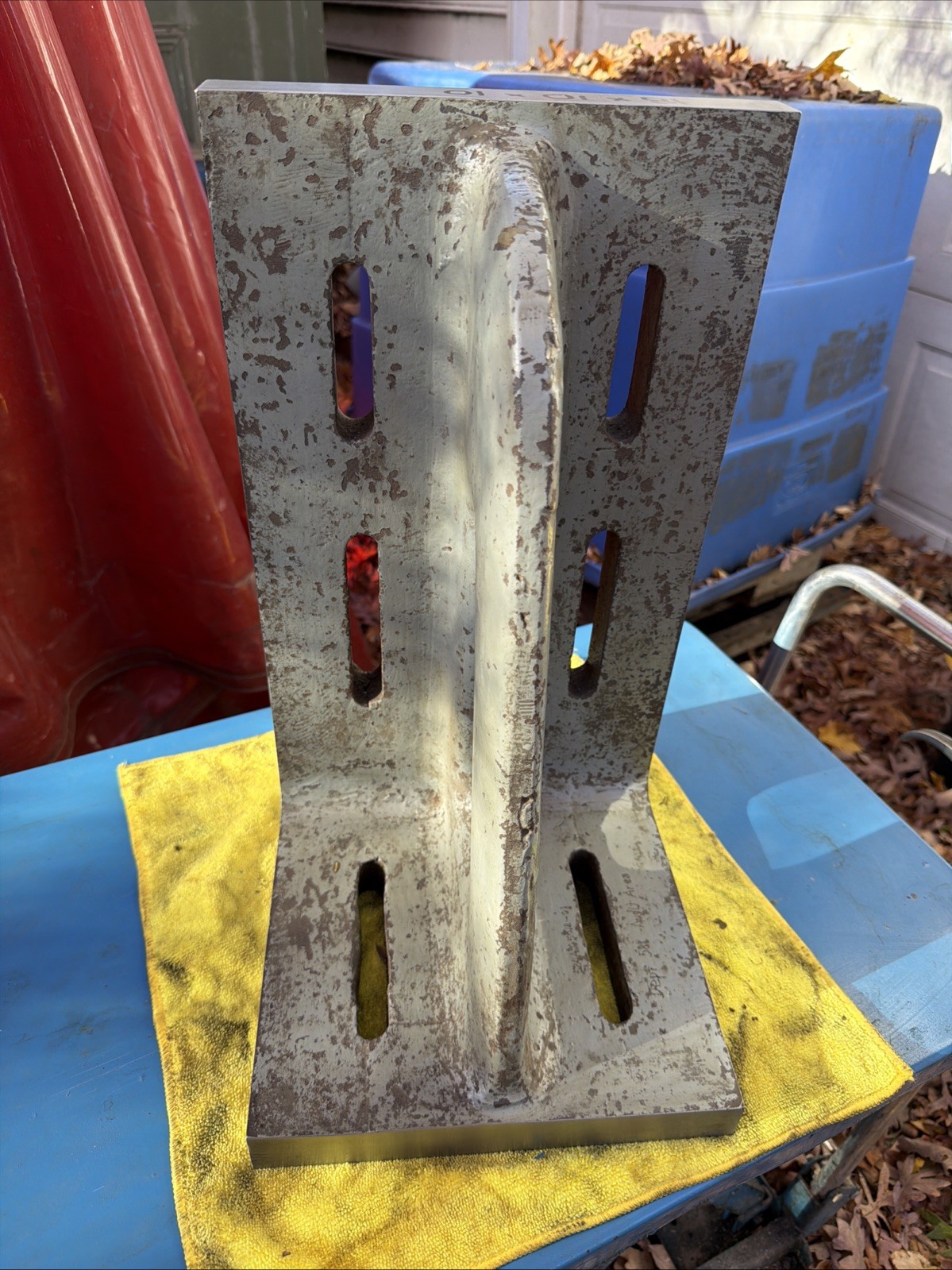 18 X 10 X 10 Slotted Webbed Angle Plate Milling Machine Set Up Fixture Jig Bore