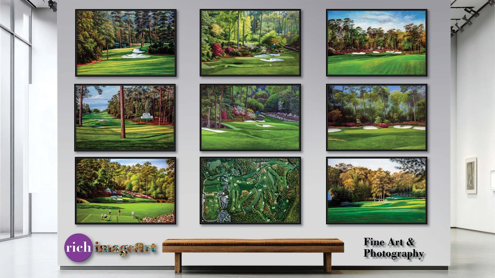 Augusta National Golf Hole 12 Golden Bell Masters Amen Corner PGA Art Print Ri4