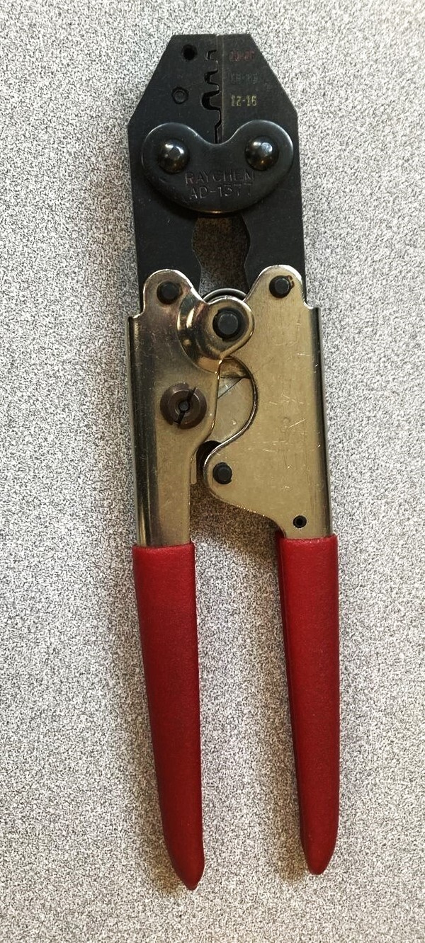 Raychem AD-1377 22-16 AWG Ratcheting Crimper Tool Commercial Grade Butt Splices