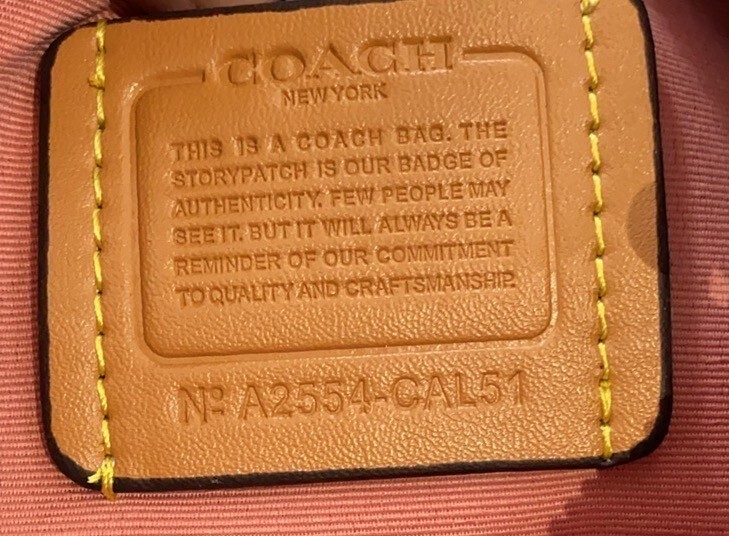 COACH CAL51 Pink Teri Shoulder Bag in Signature Canvas Crossbody for Women