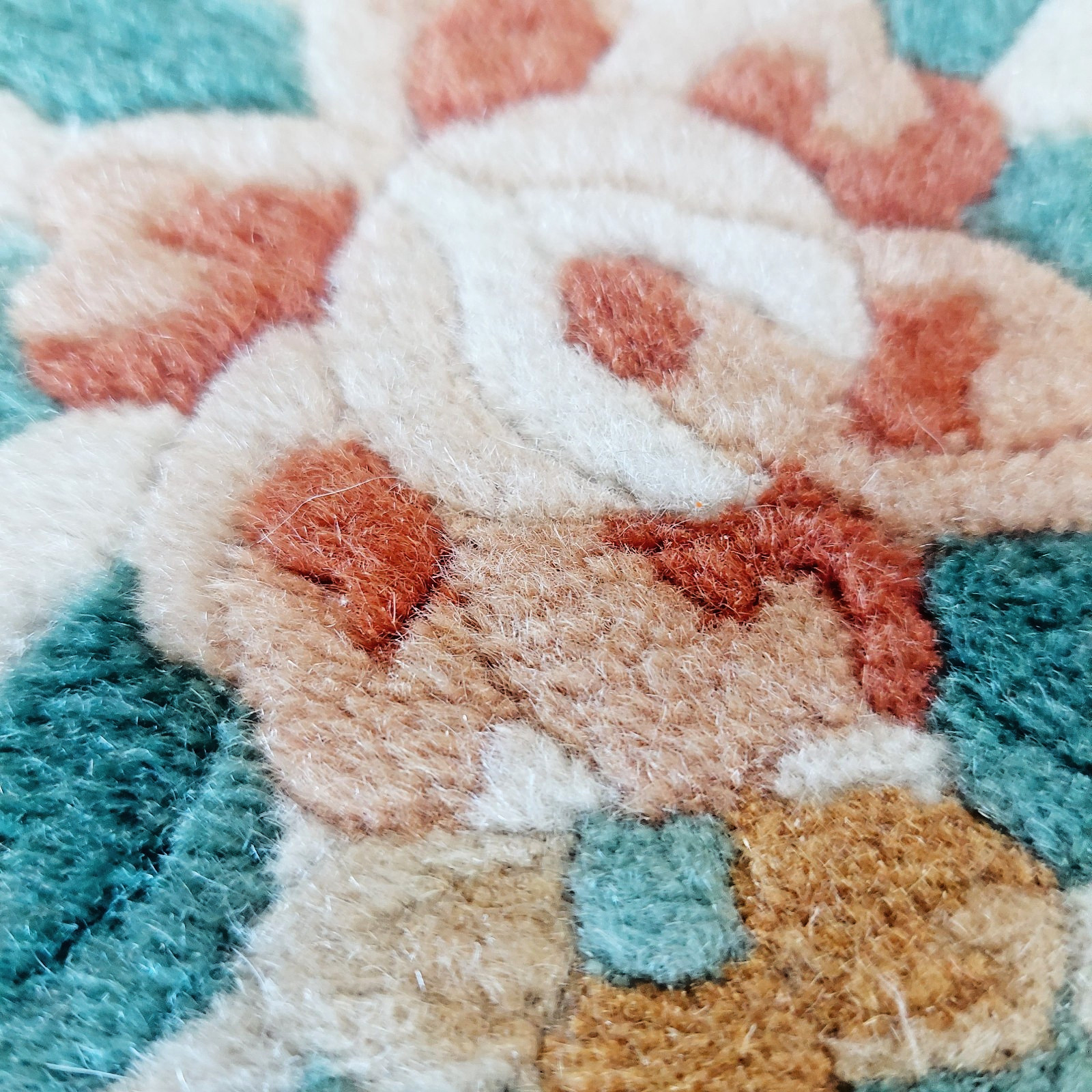 2'3 x 3'6 Chinese Aubusson Medallion Oriental Rug Floor Runner Hand-knotted Wool