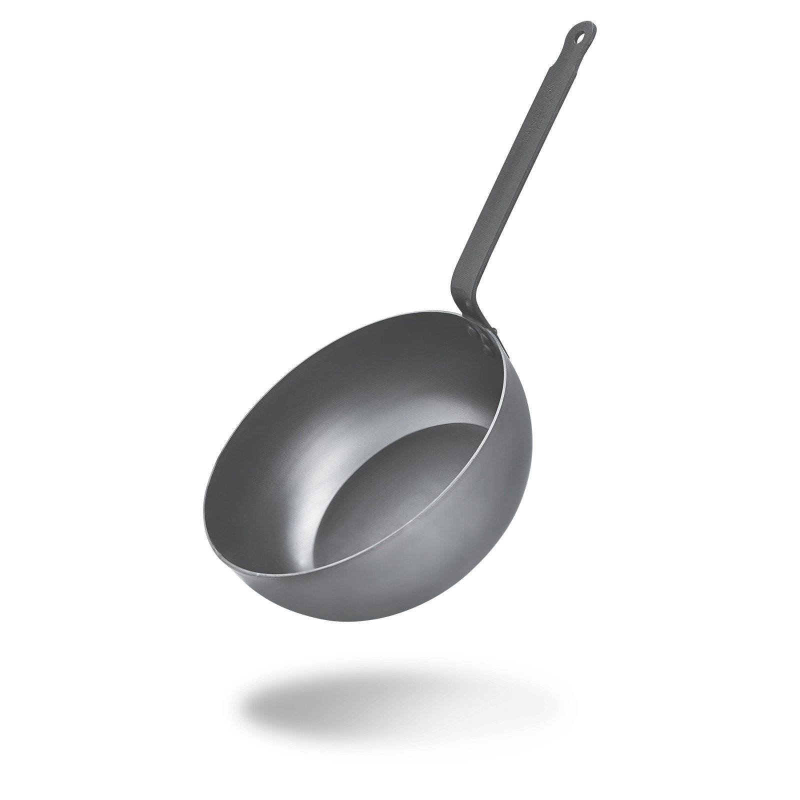 Mauviel M'STEEL Black Carbon Steel Chef Pan With Iron Handle, 2.1-Qt