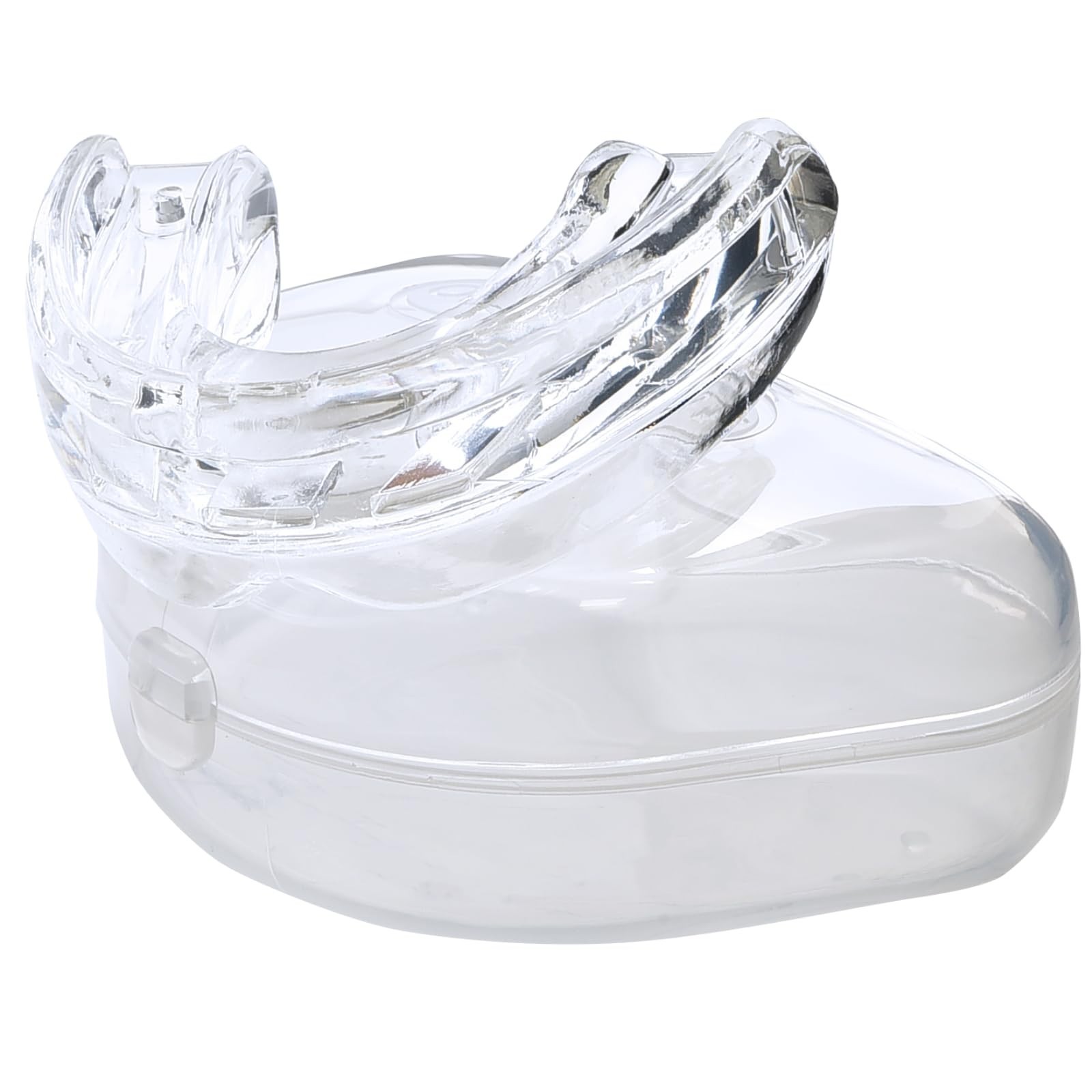 Oral Mart No-Boil (Upper & Lower) Double Mouth Guard for Braces (Pure Clear)