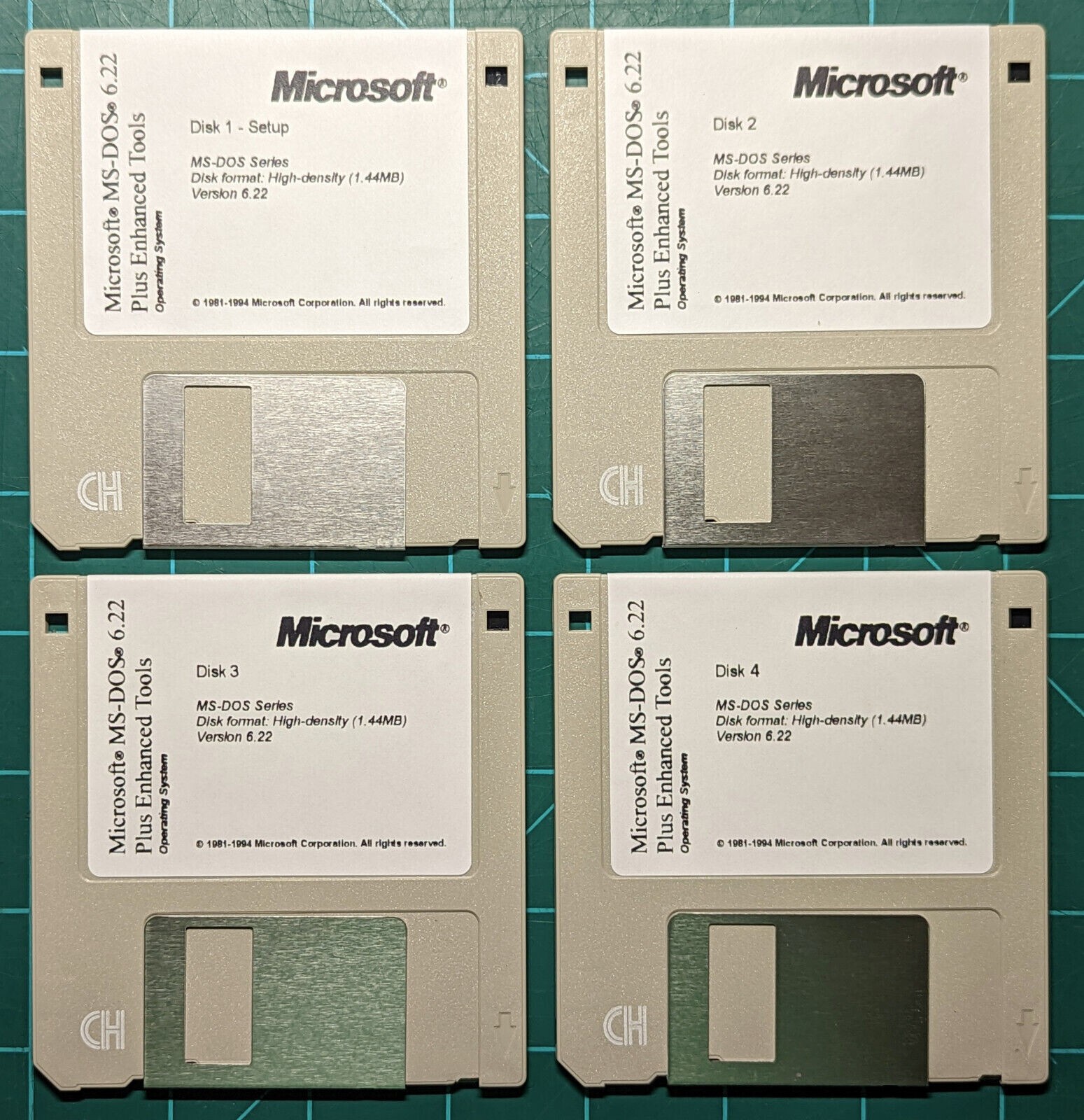 Microsoft MS-DOS 6.22 - Installer Floppy Disks - 3.5" 1.44MB - DOS 6.2