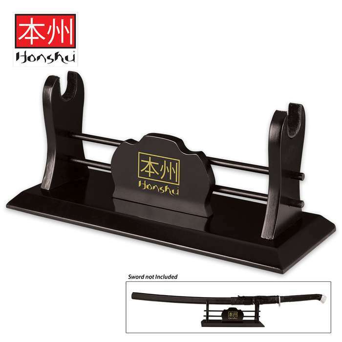 Shinwa Deluxe Single Table Samurai Katana Sword Display Stand Holder Mount New