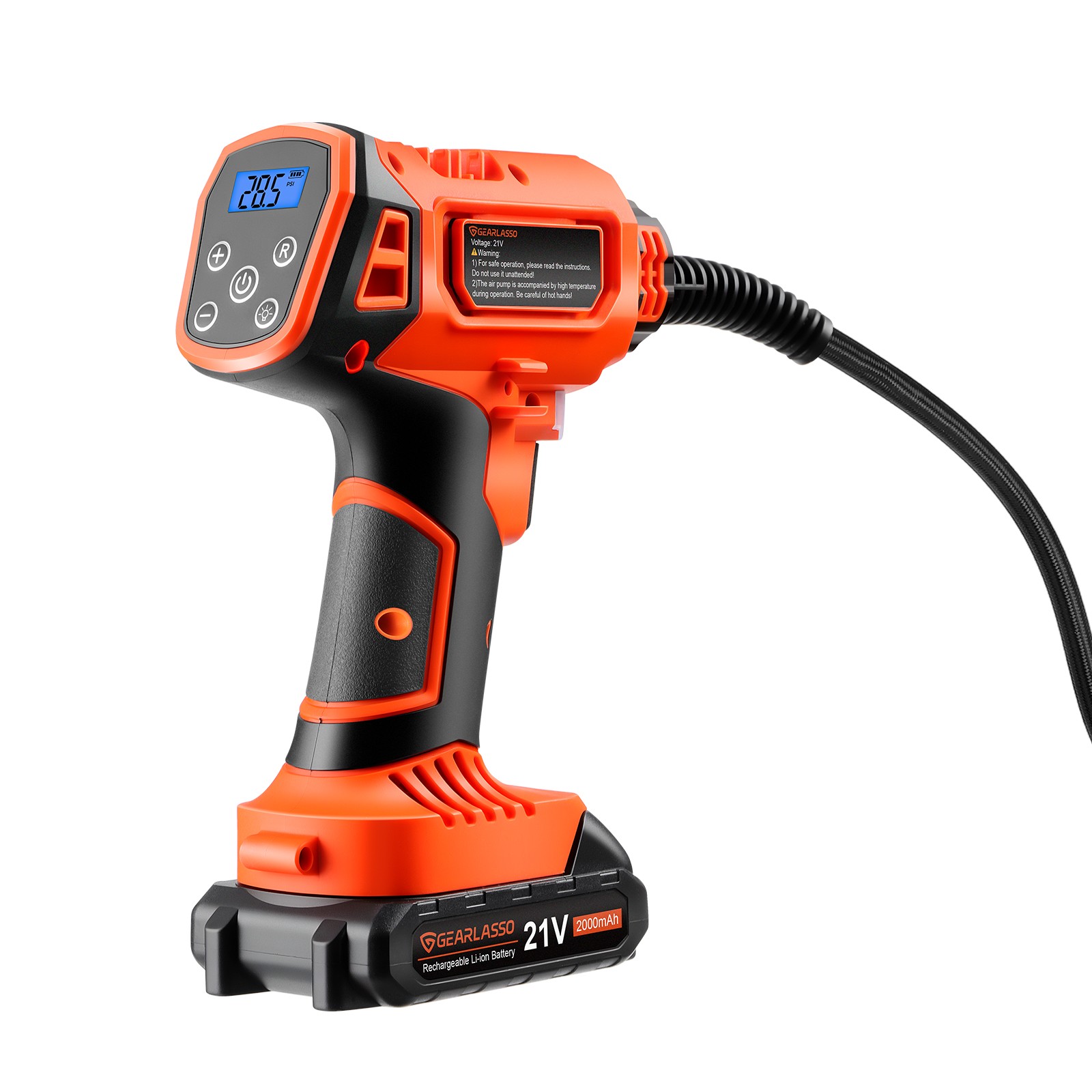 160PSI Cordless Tire Inflator Air Compressor Rechargeable Battery Car Air Pump