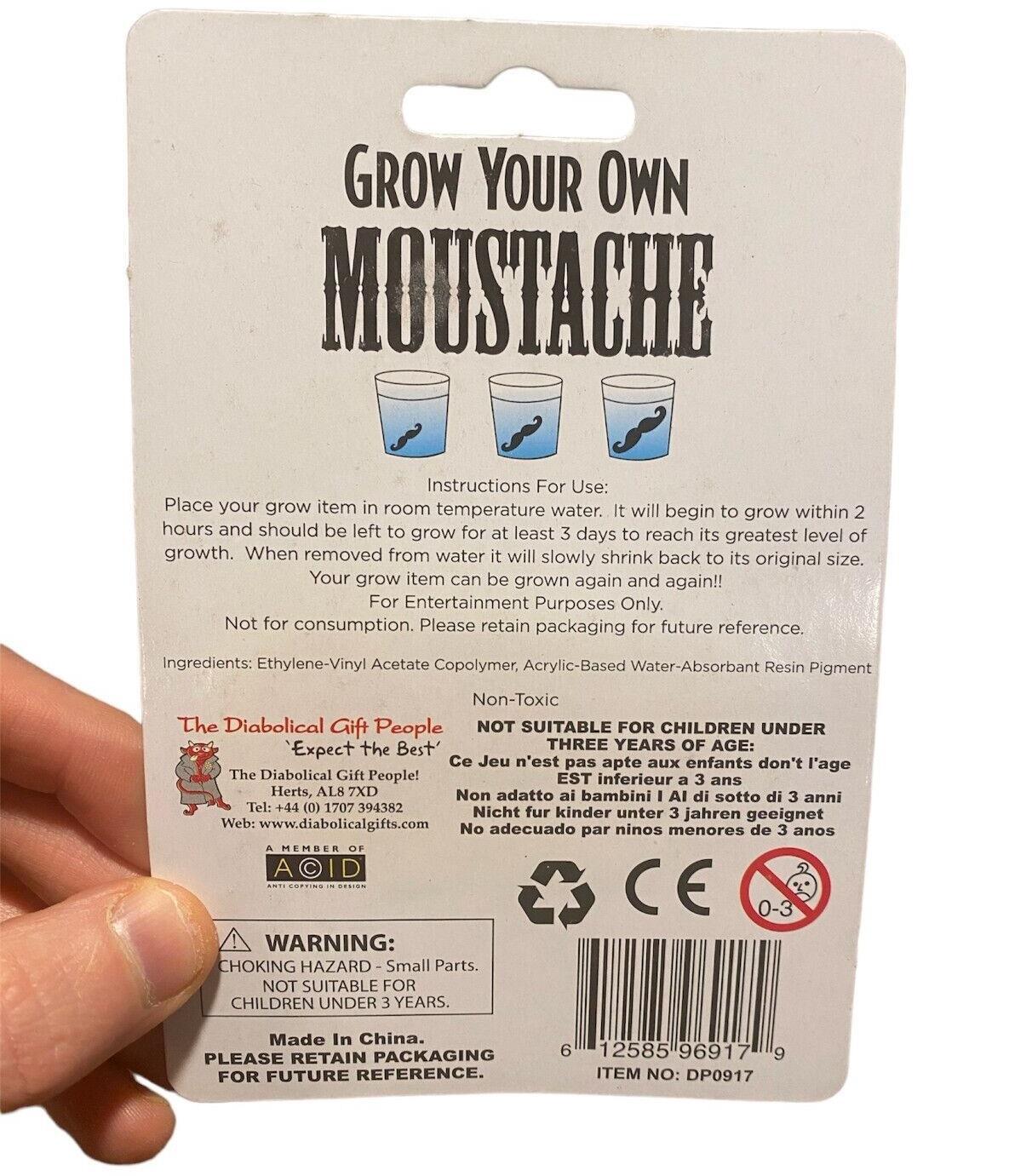 Grow Your Own MUSTACHE - Up to 600% in size! Funny Gag Joke Novelty Toy Gift