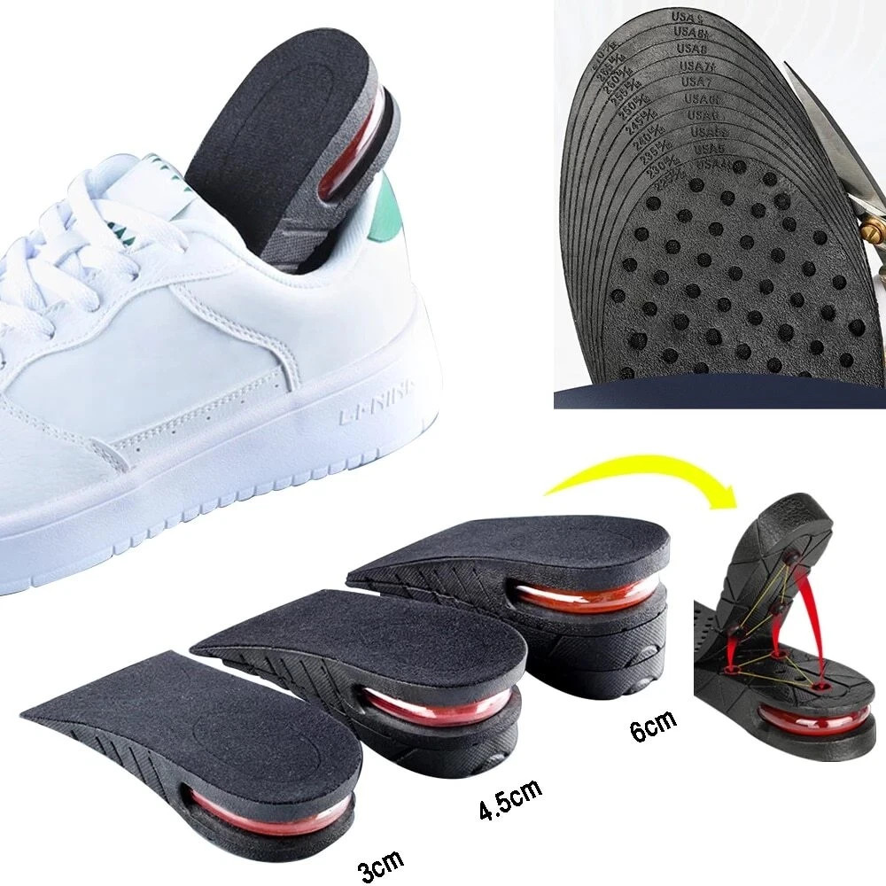 Men Women Invisible Height Increase Insoles Heel Lift Taller Shoe Inserts Pad US