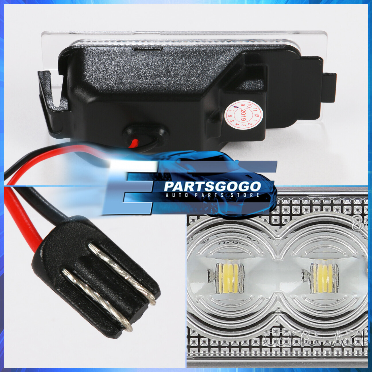 For 07-14 Ford Edge / 08-12 Escape 2PCS White SMD LED License Plate Lights Pair