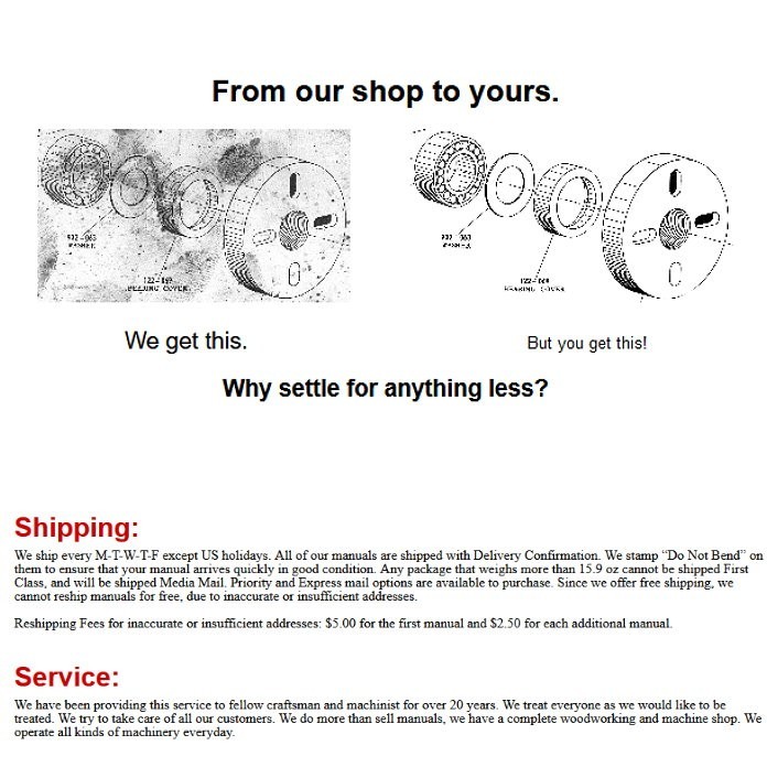 Powermatic 15S & 15HH 15" Wood Planer Owner Instruction Service Part Manual 1675