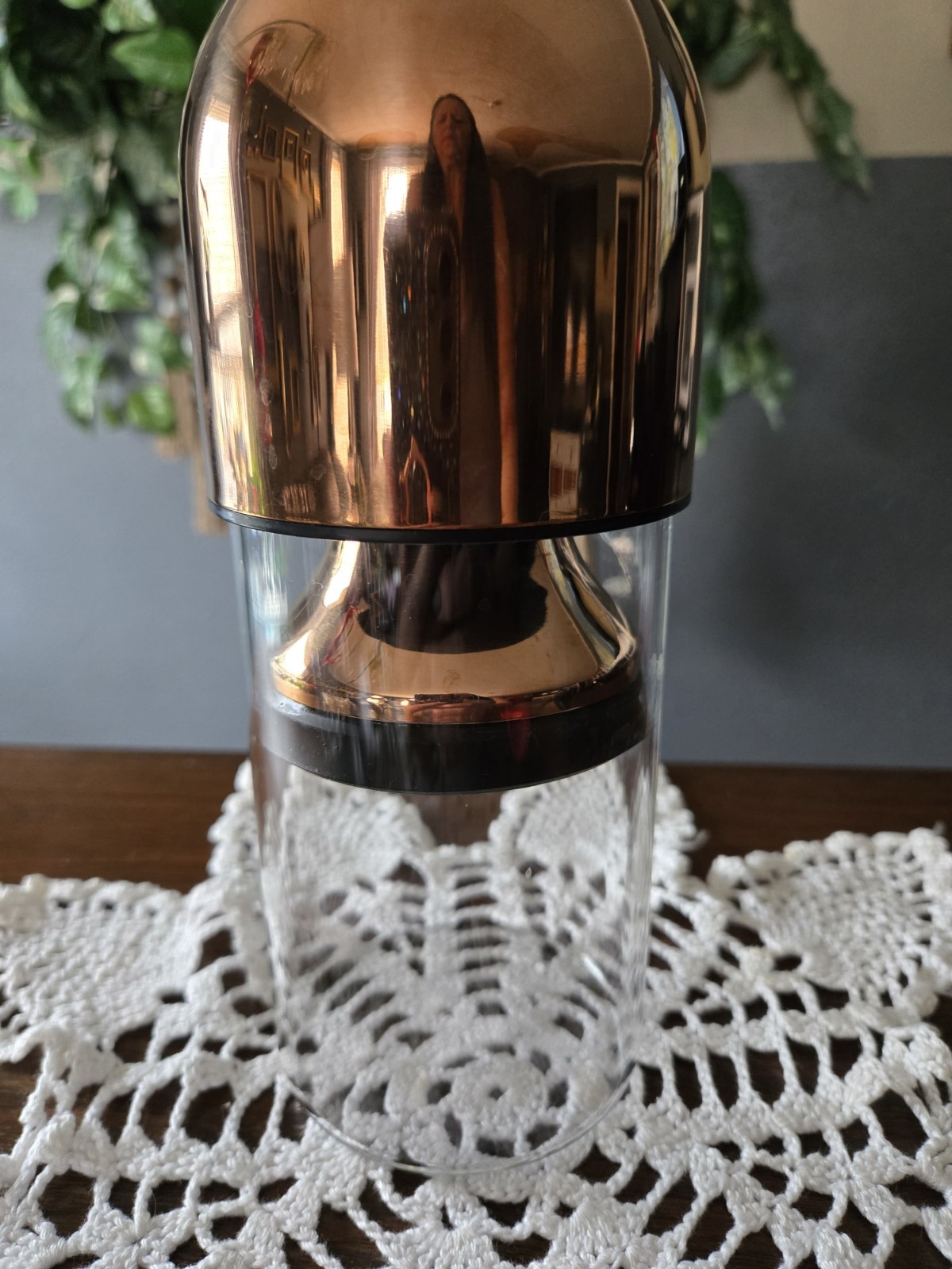 ETO Wine Decanter Copper Mirror Finish 13.8 Inches Tall Airtight