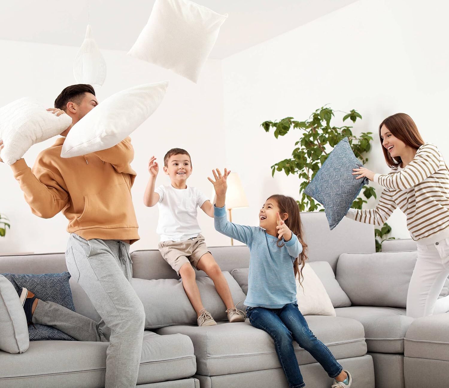 Euro Pillow Inserts 26 x 26 (Pack of 2, White), Down Feather Pillow Stuffer,