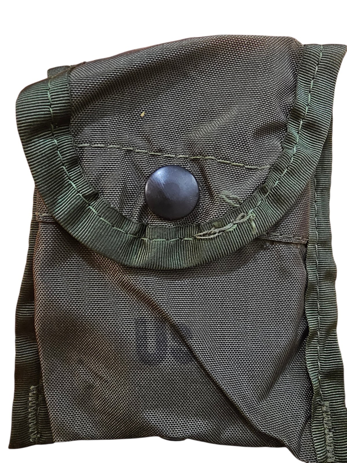 (2)Vintage US ARMY OLIVE DRAB CASE FIRST AID COMPASS POUCHES