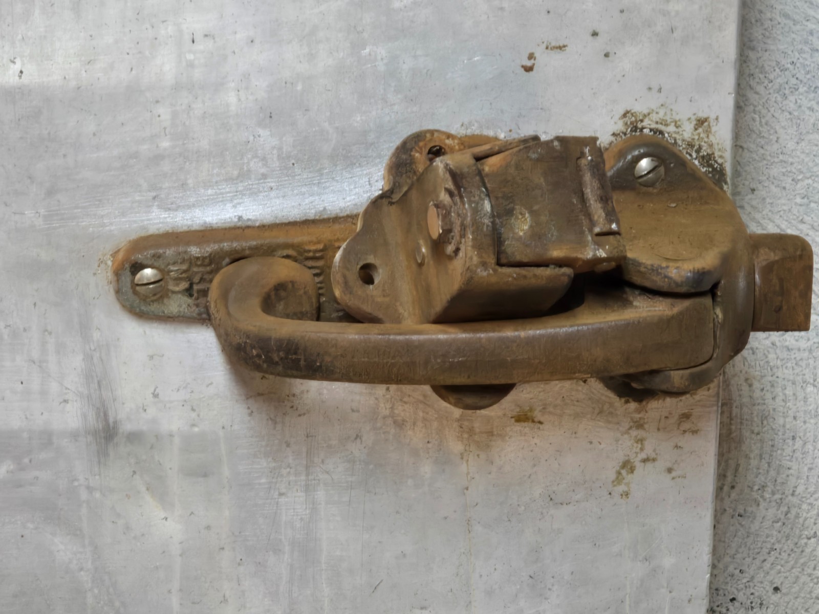 Vintage Ajax Philadelphia Walk-In Cooler Freezer Door Industrial Steel w Hardwar