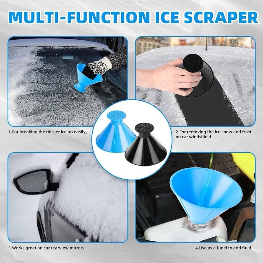 4 Pack Magical Car Ice Scraper for Car Windshield, Snow Scraper