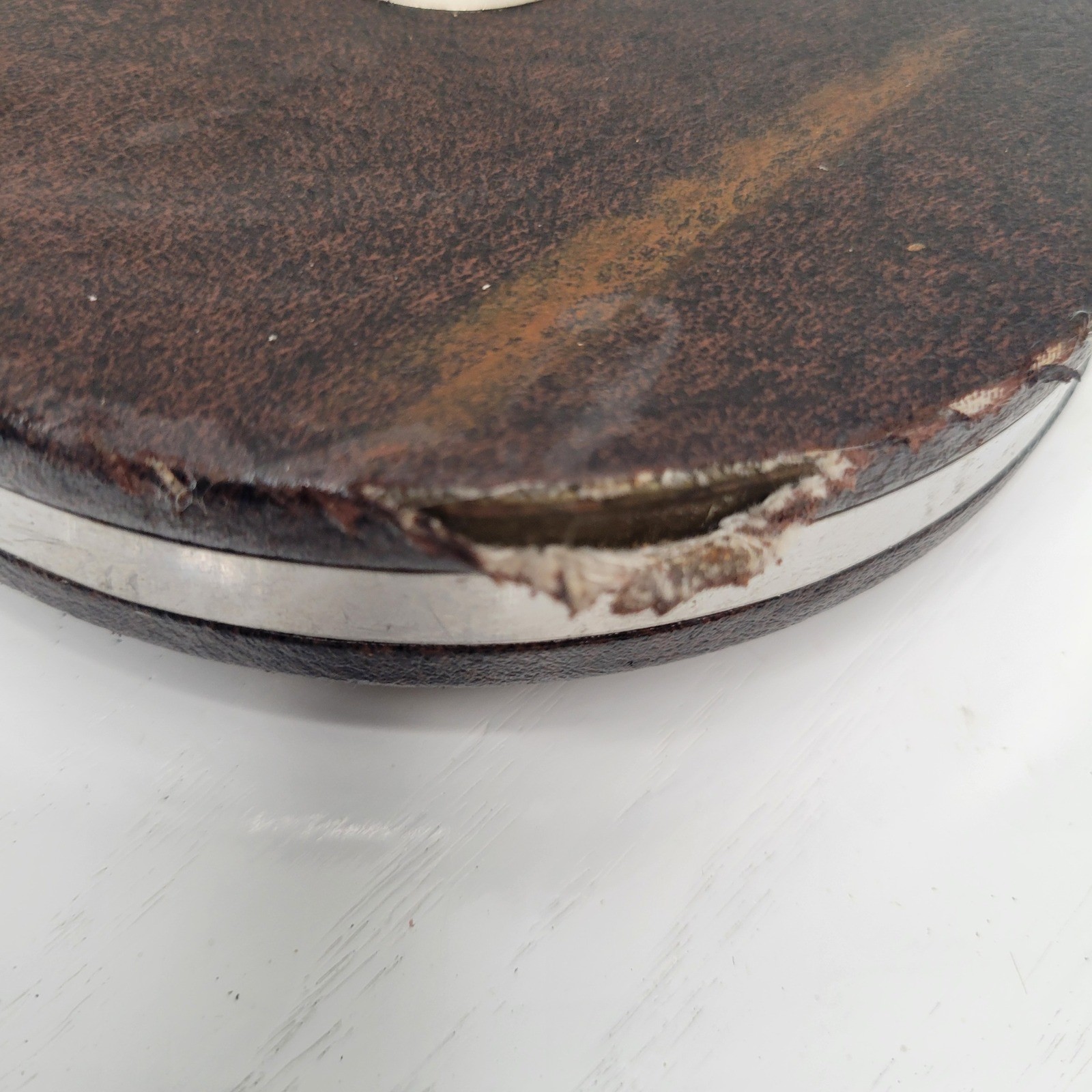 Vintage Lufkin 100' Hi-Line Non-Metallic Tape Measure Model 406 Brown Case