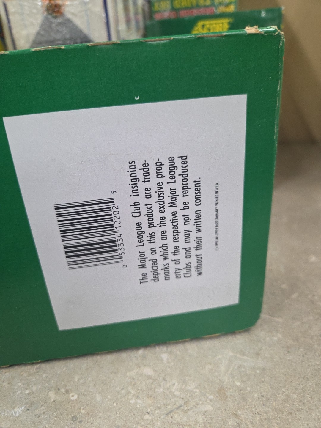 1990 Upper Deck Baseball Low Number Box (36 Packs)