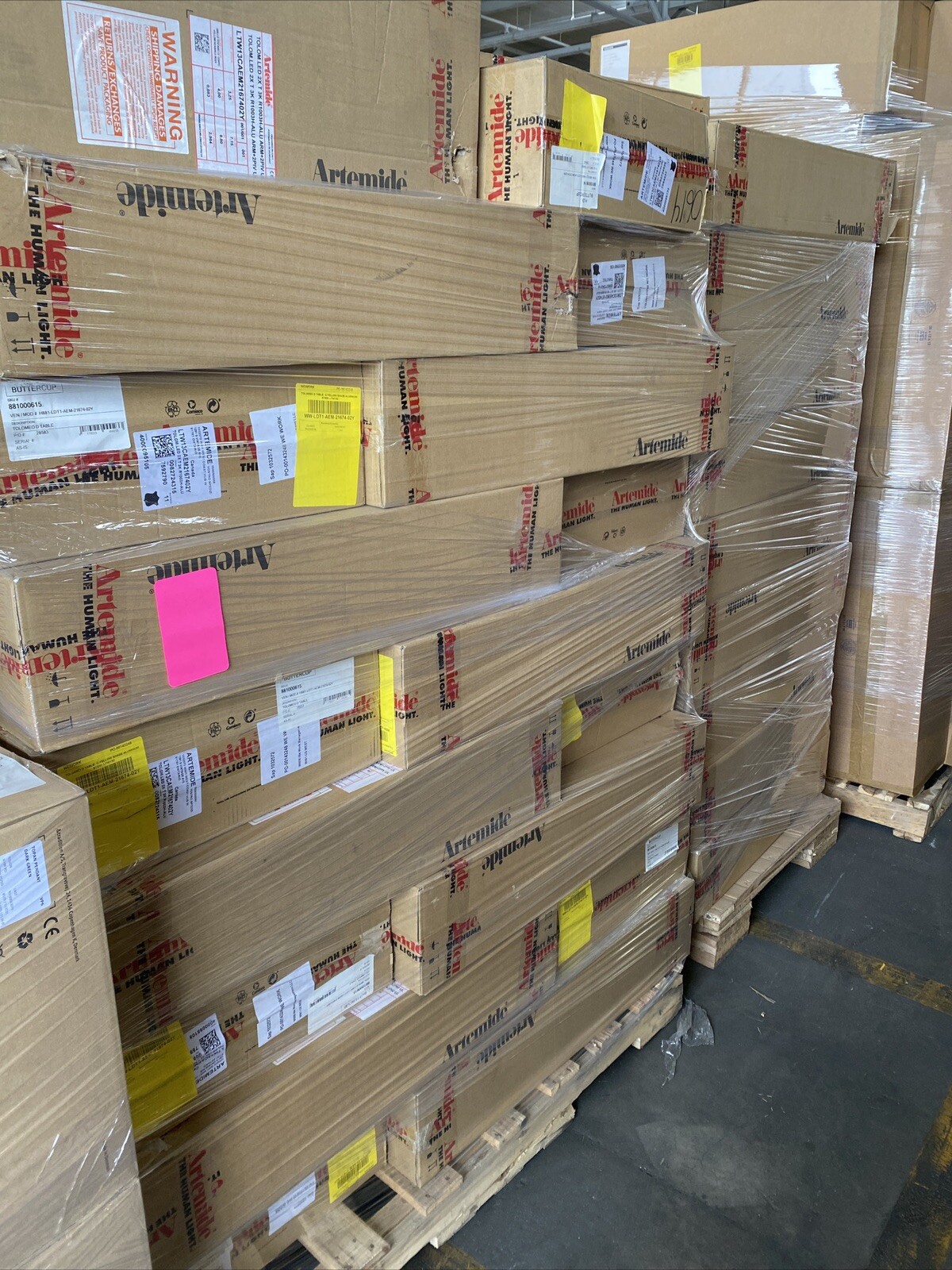 Artemide Tolomeo Classic Table With set in mount Chrome/Yellow MSRP $799