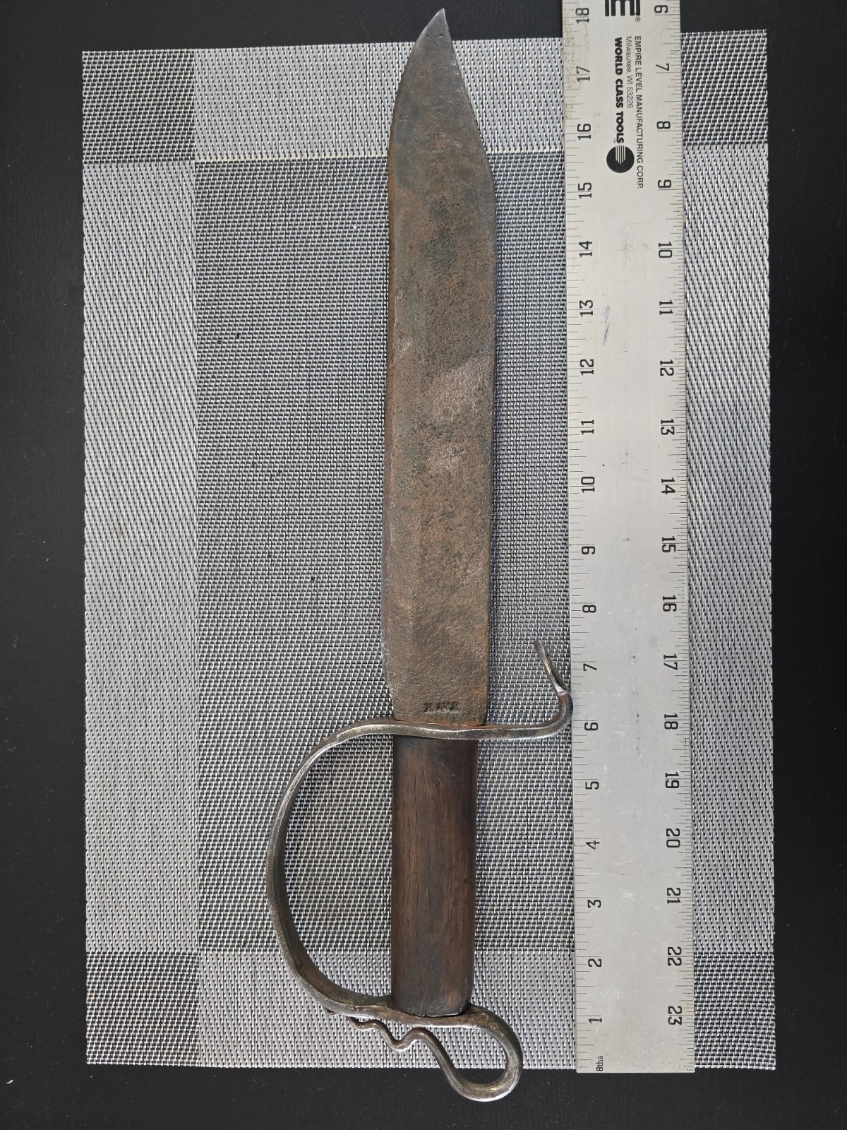 OLD ANTIQUE CONFEDERATE CIVIL WAR ERA SNAKE D GUARD BOWIE KNIFE FREE SHIPPING!!