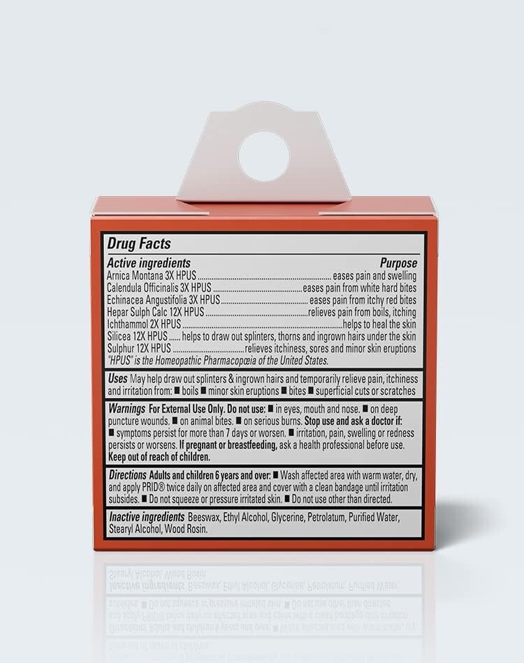 Hyland's PRID Drawing Salve, Topical Skin Irritation Relief, For Splinters, NEW!