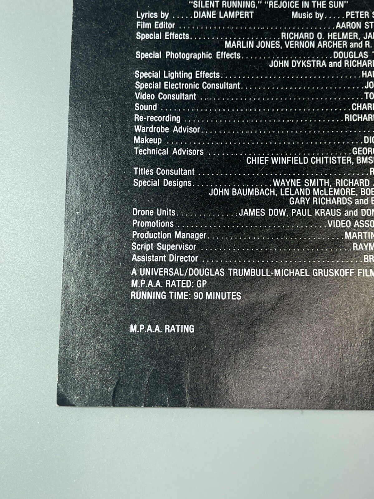 SILENT RUNNING Original 2 Sided Herald - Lobby Card - 1972