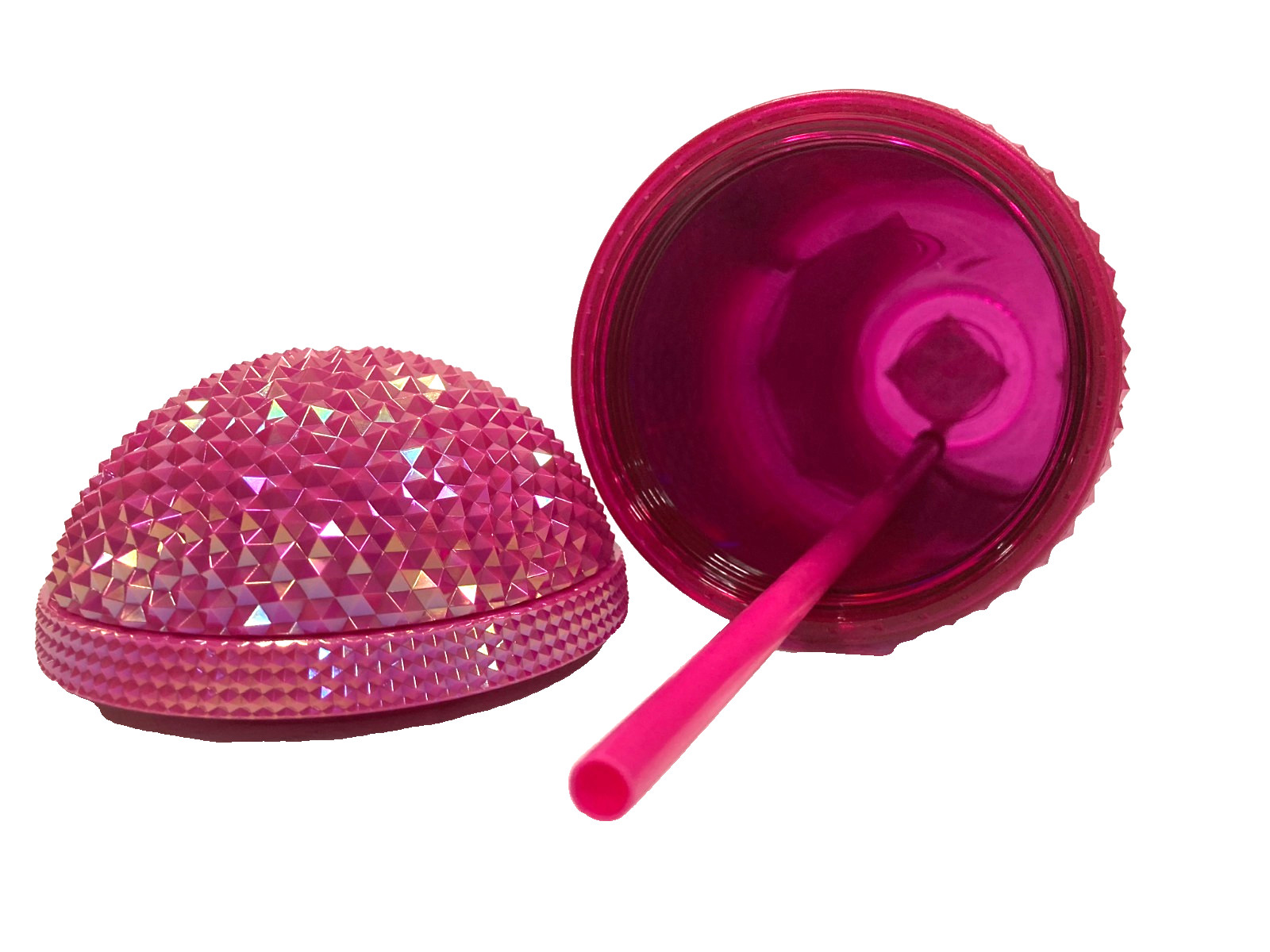 Starbucks 2025 Cold Cup Tumbler Iridescent Pink Domed Studded 24oz Venti