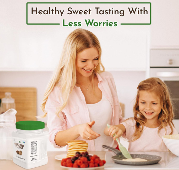 100% Pure Monk Fruit Extract Sweetener Powder No Erythritol Zero Calorie 5oz