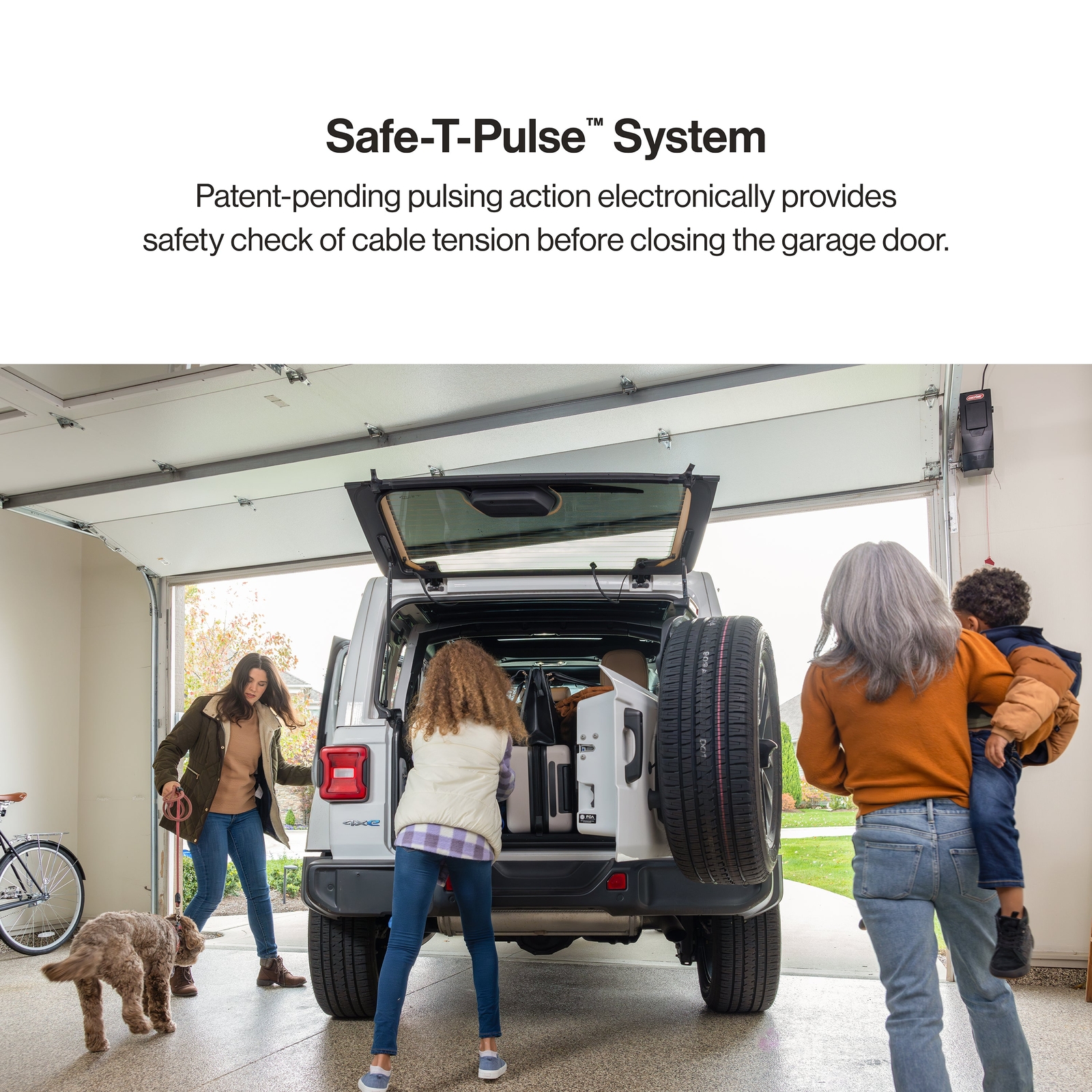 Genie 6172H-BO Wall Mount Smart Garage Door Opener with Battery Backup