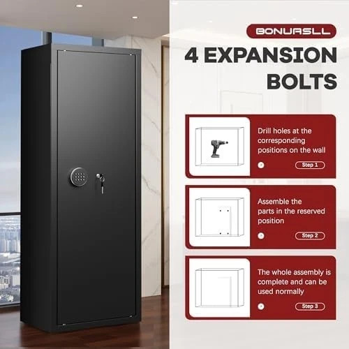 12-15 Gun Safe for Rifles Fireproof Gun Safe for Rifles and Pistols FREE SHIPPIG