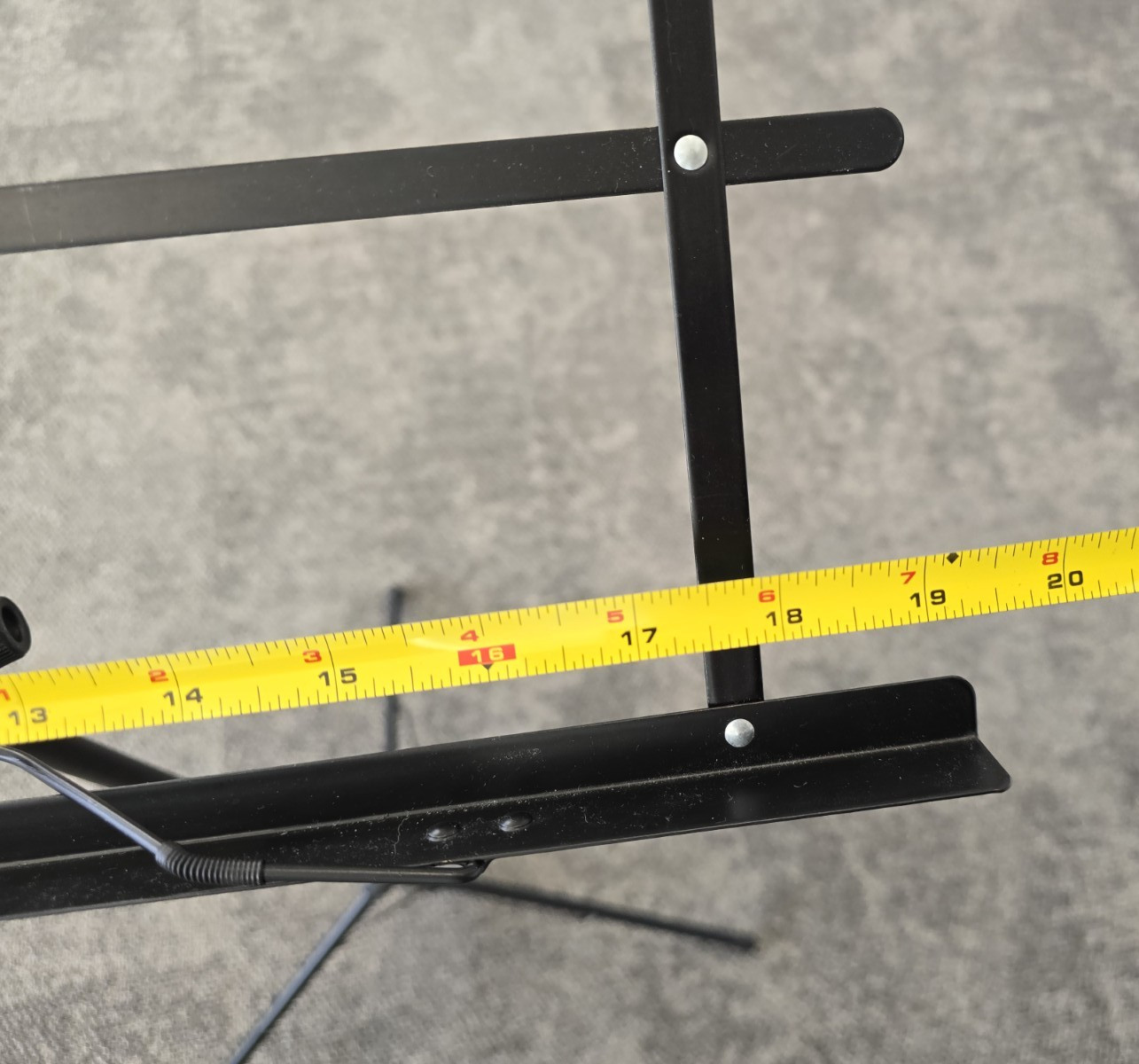 Folding Metal Sheet Music Stand Black Adjustable Tripod Portable