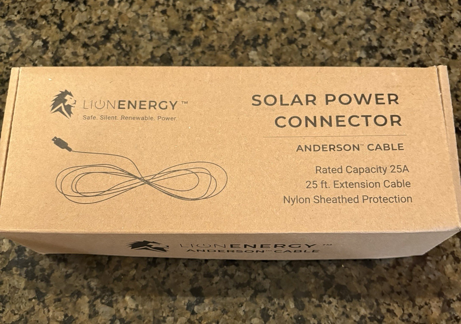 LION ENERGY 25 ft Solar Power Connector Anderson Extension Cable