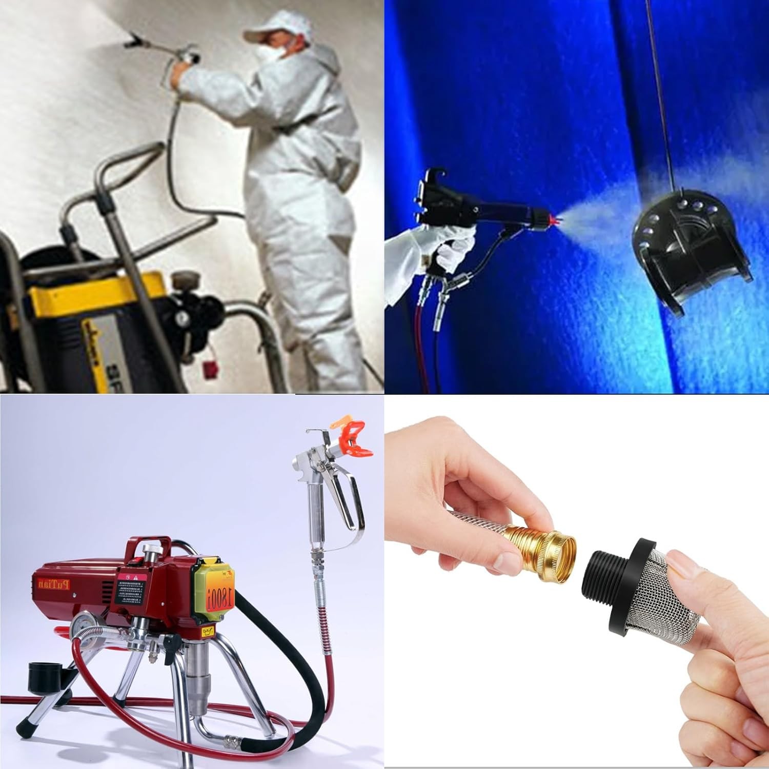 288716 Inlet Suction Strainer Thread for Airless Paint Sprayer, 288716, Black