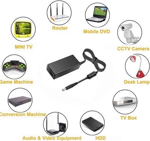 12V 5A 5 AMP 60W DC Power Supply Adapter Transformer LED Strip CCTV PC 5050 USA