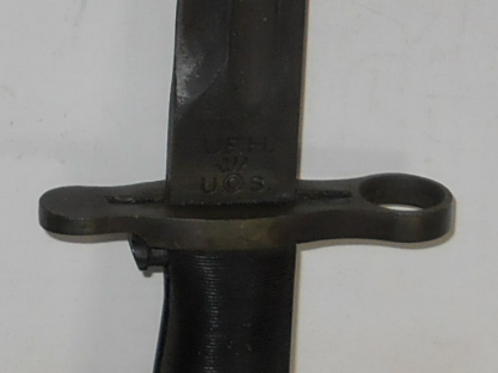 VINTAGE M1 GRAND U.F.H. FLAMING BOMB U.S. BAYONET W/FLAMING BOMB SCABBARD(NICE)