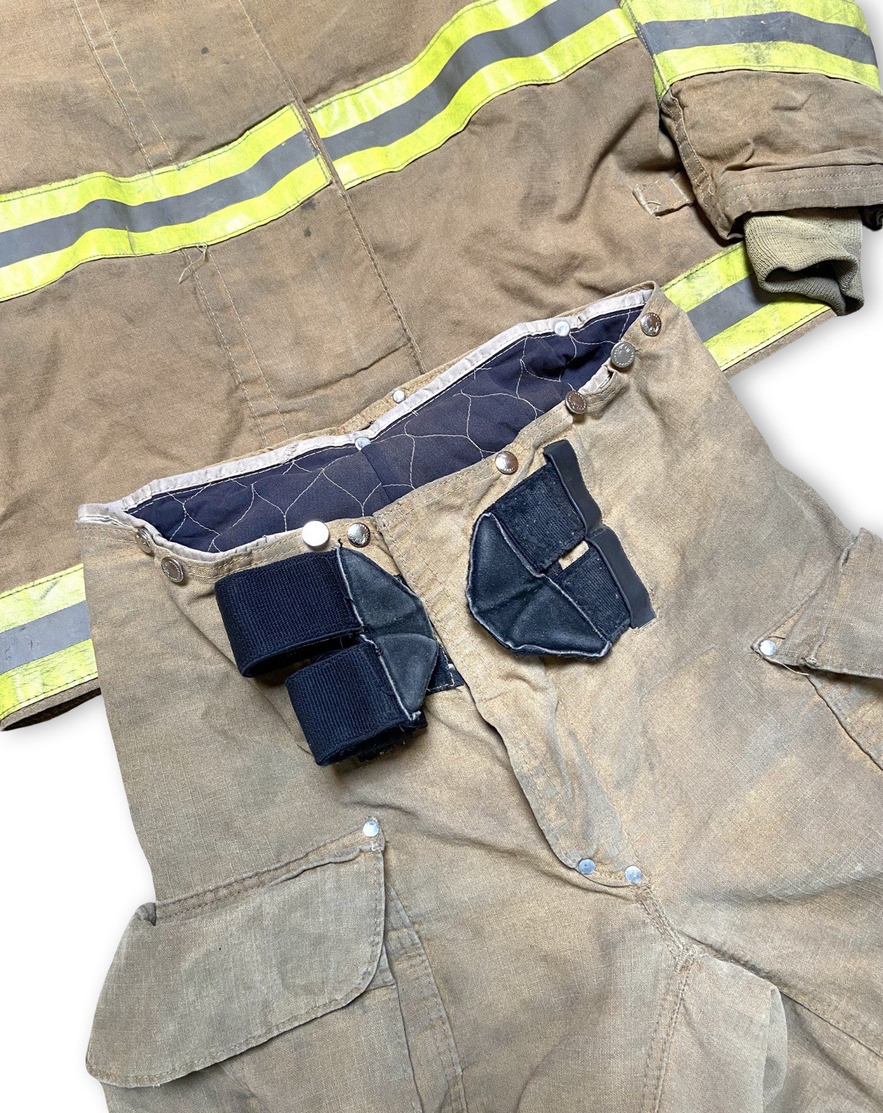 Vintage 80s 90s Janesville Turnout Gear Firefighter Uniform Coat Pants Sz 48/29R