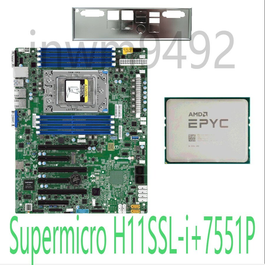 AMD EPYC™ Supermicro H11SSL-i + 7551P 32cores 64threads 2.0 GHz motherboard+CPU