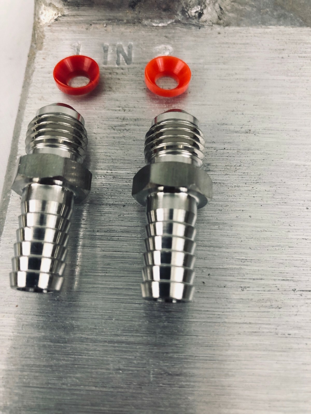 Two Beer Jockey Box Cold Plate with 3/8" Barbed Fittings