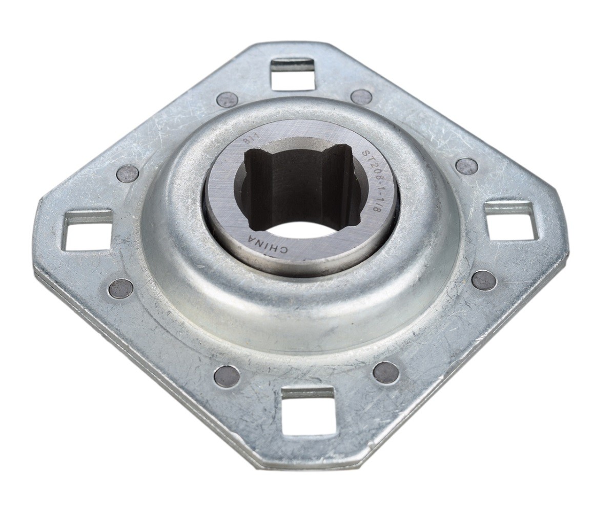 Disc Harrow Bearing 1-1/8" Square Bore w/ 4 - 1/2" Bolt Holes & 4-3/4" OAL