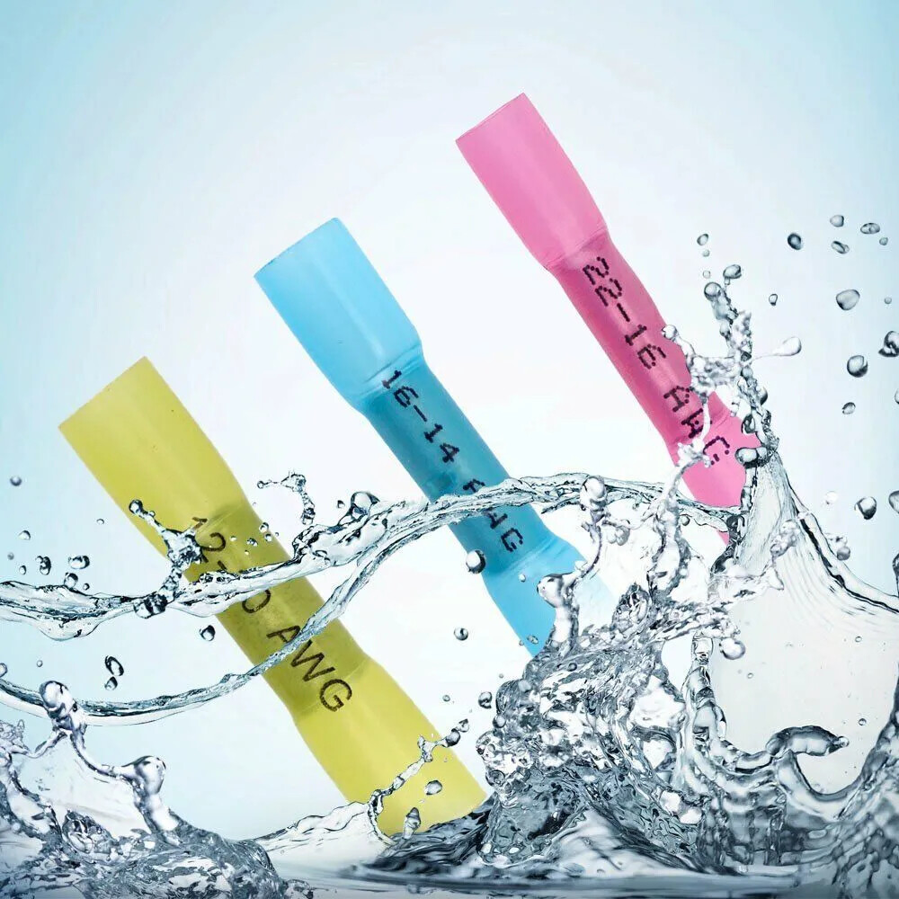 Waterproof Heat Shrink Butt Connectors Marine Crimp Wire Splice Terminals kit