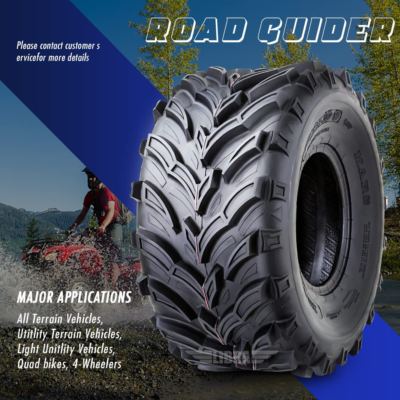 4PC ATV Tires 22x7-11 22x10-9 6PR For Honda Recon 250 Suzuki Ozark 10333/10334