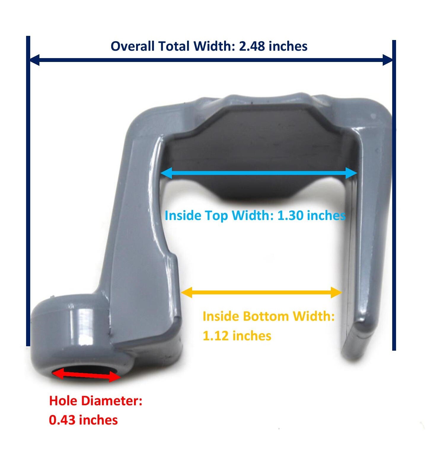 Plastic Pontoon Boat Square Rail Fender Adjuster Hanger Clip - Pick a Pack