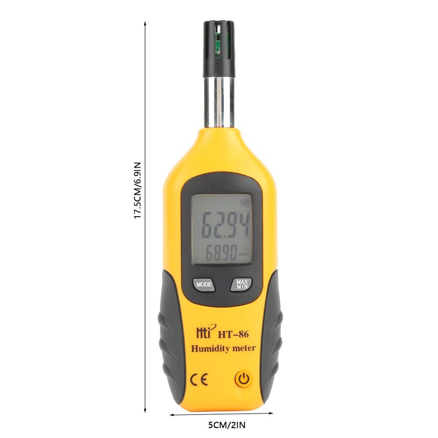 HT-86 Temperature Humidity Meter 2 in 1 Portable Digital Hygrometer Thermomet...