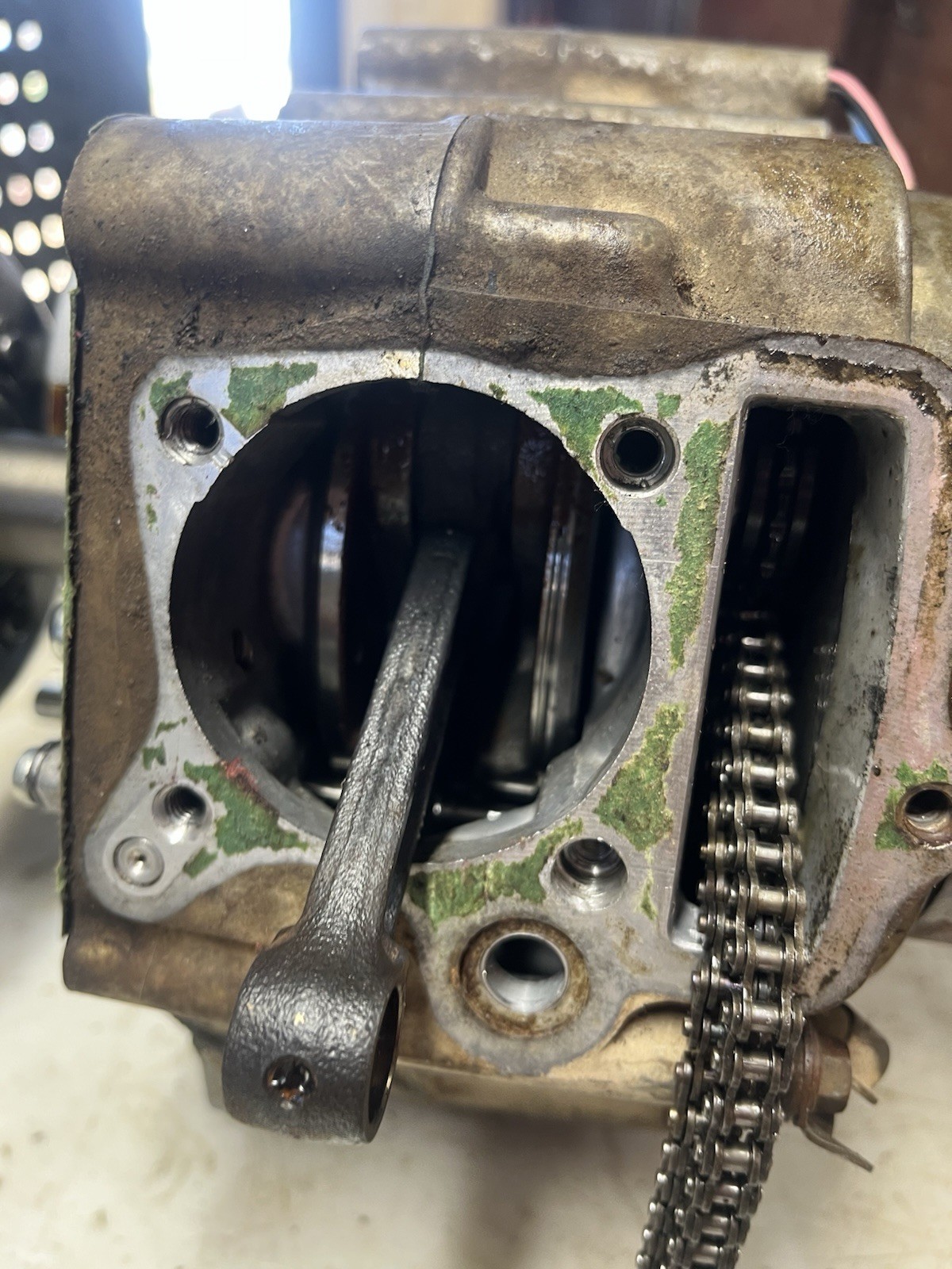 1993 Honda TRX 90 Bottom End Engine Crankcase Case Crankshaft Clutch Flywheel