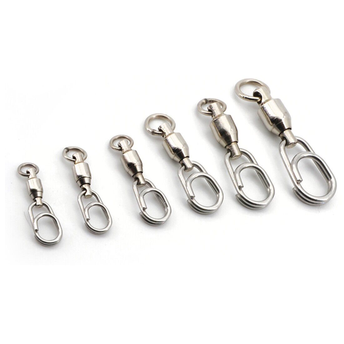 Ball Bearing Fishing Swivel Fast Snap Split Ring 33-220lb Quick Clip Connector